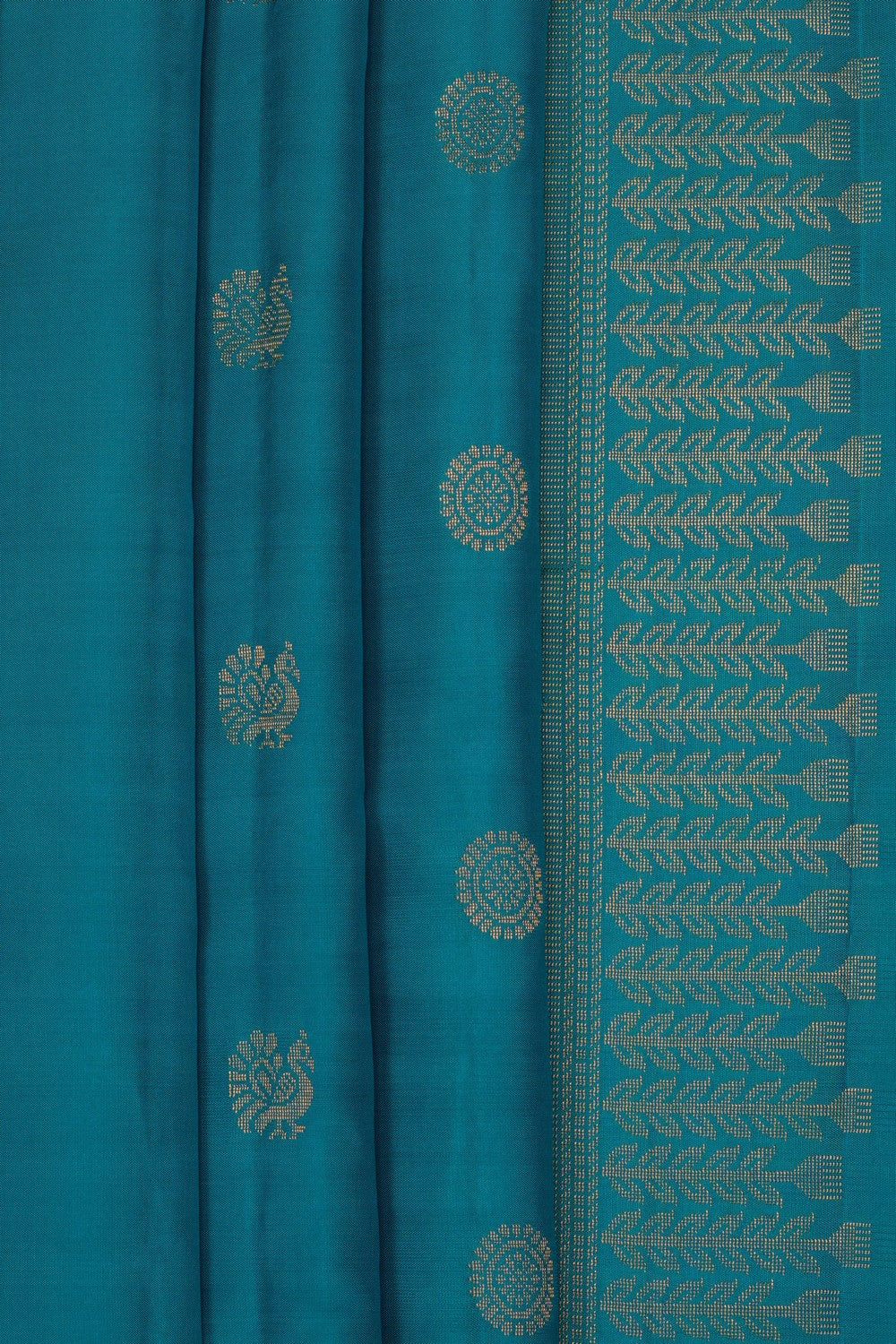 Image of Ananda-Blue South Silk Saree