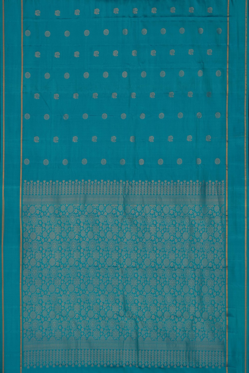 Image of Ananda-Blue South Silk Saree