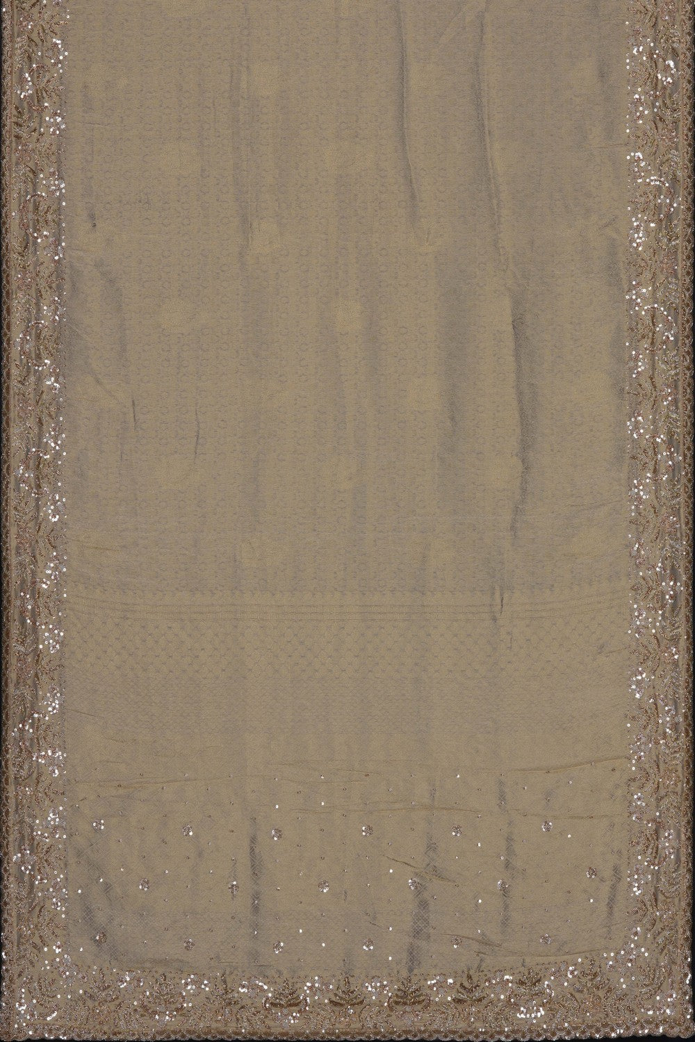 Image of Gold Tissue Silk Embroidery Saree