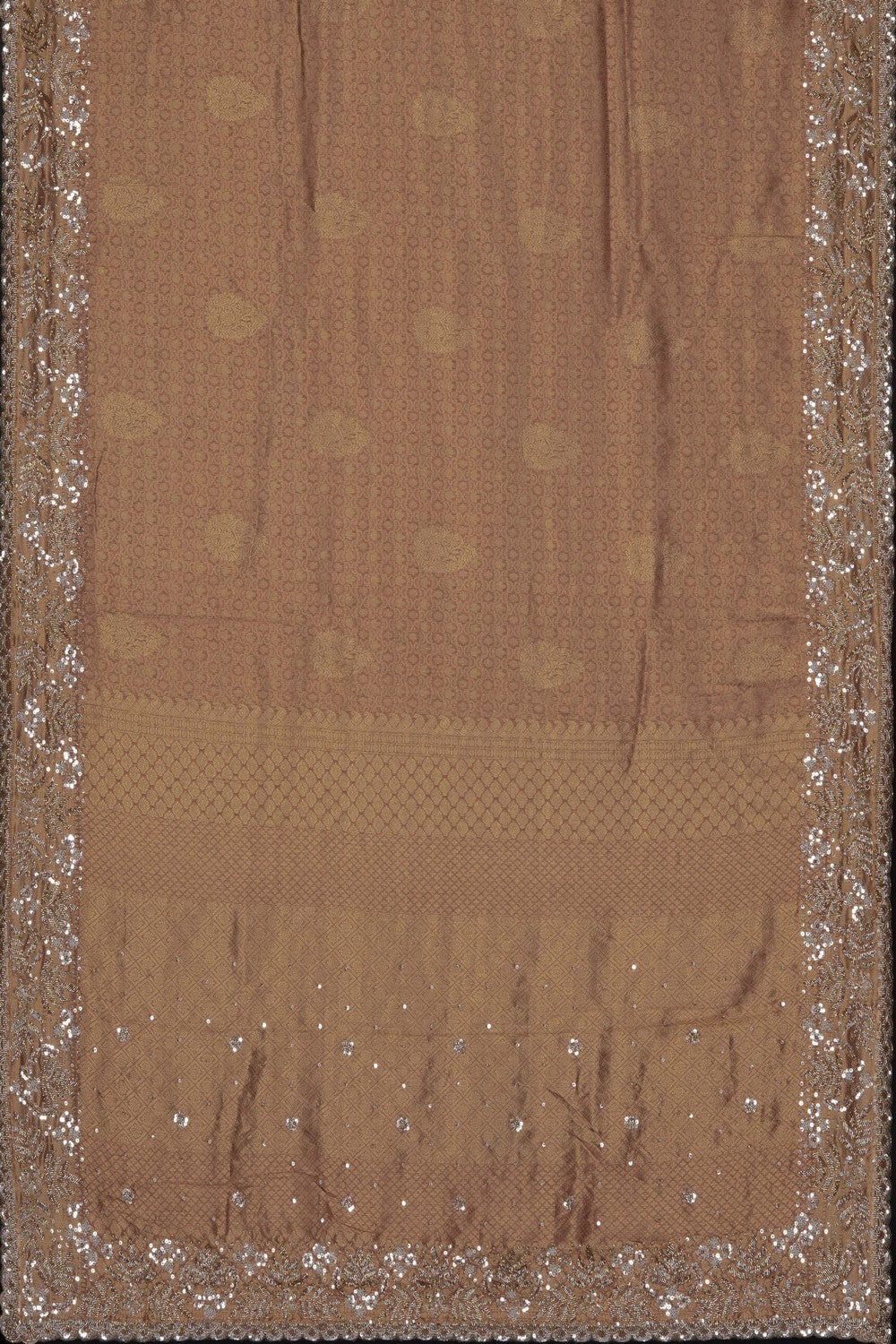 Image of Gold Tissue Silk Embroidery Saree