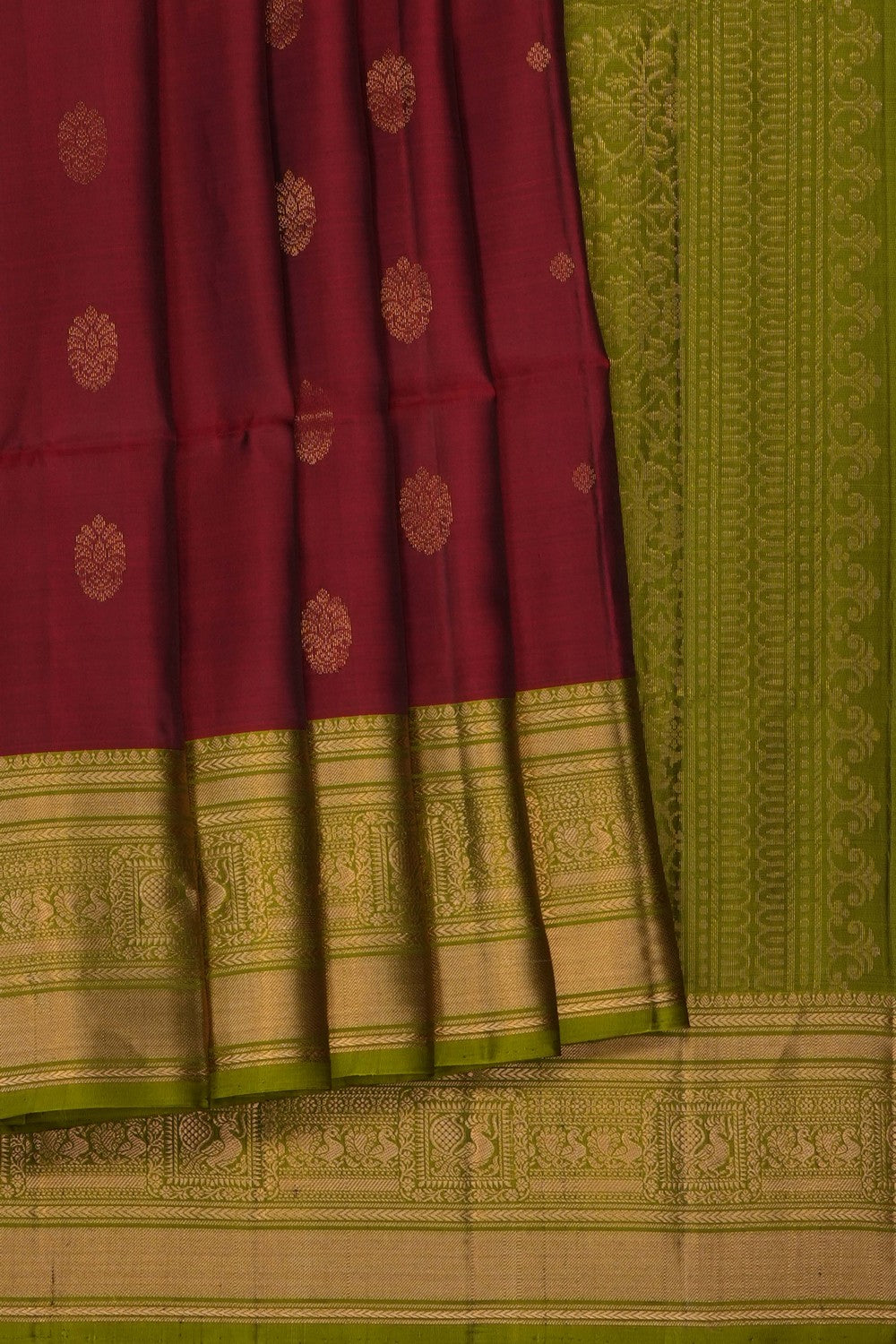 Image of Maroon South Silk Saree