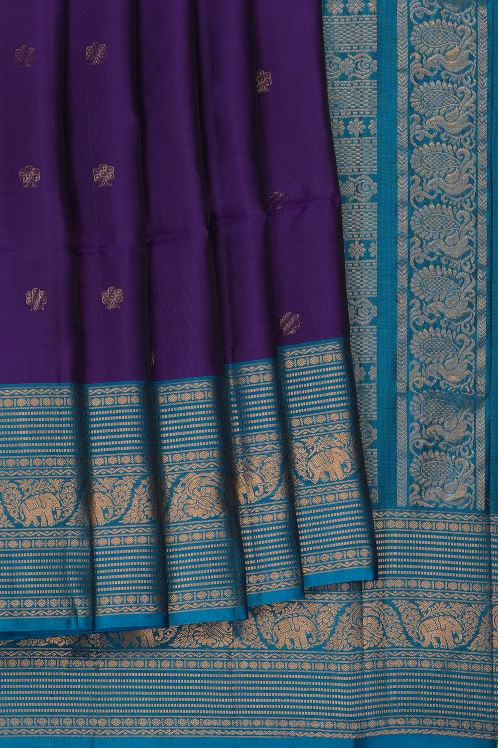 Image of Royal Purple South Silk Saree