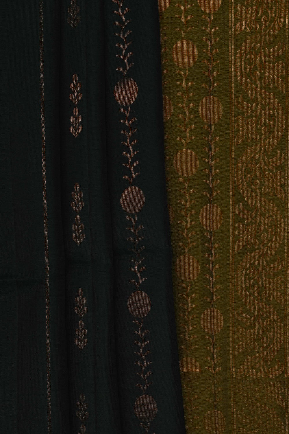 Image of Bottle Green South Silk Saree