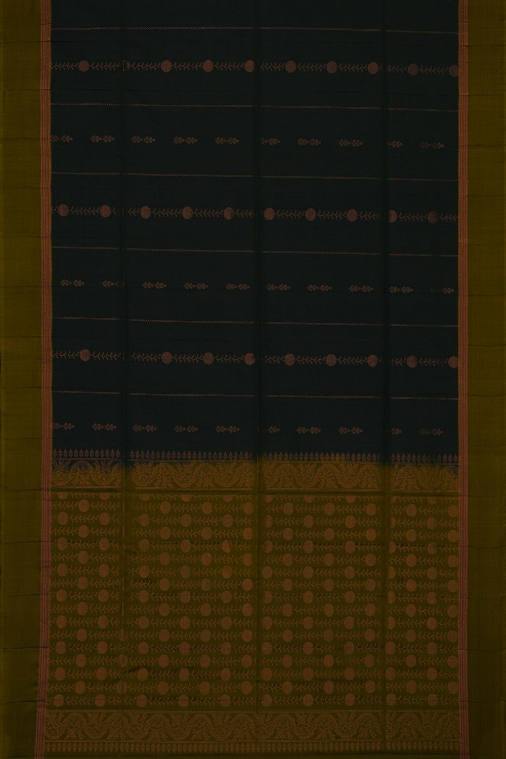 Image of Bottle Green South Silk Saree
