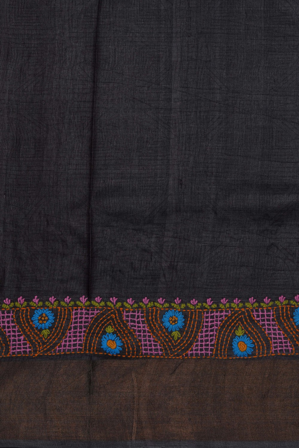 Image of Brown Desi Tussar Silk Saree