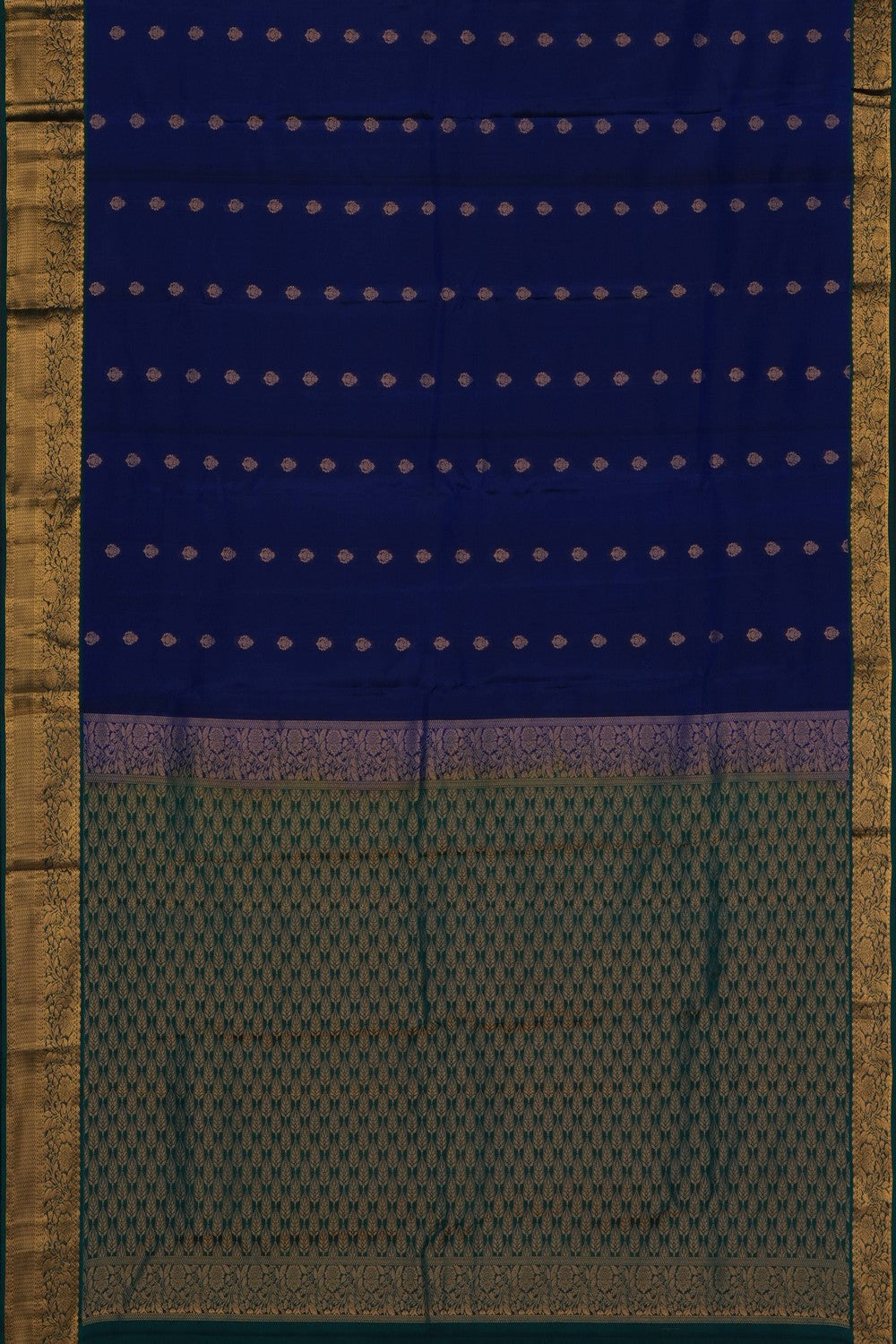 Image of Indigo Blue South Silk Saree