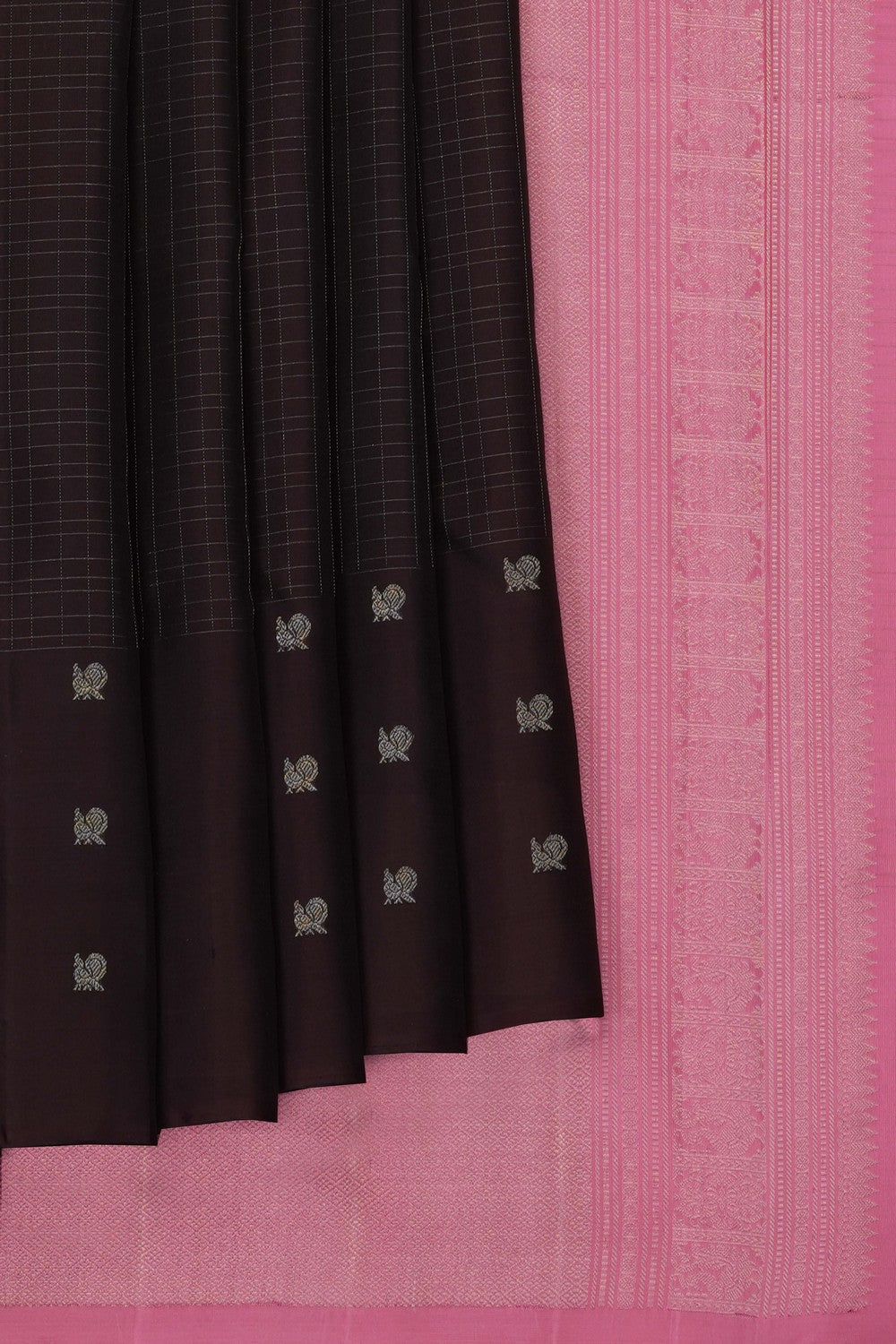Image of Brown South Silk Saree