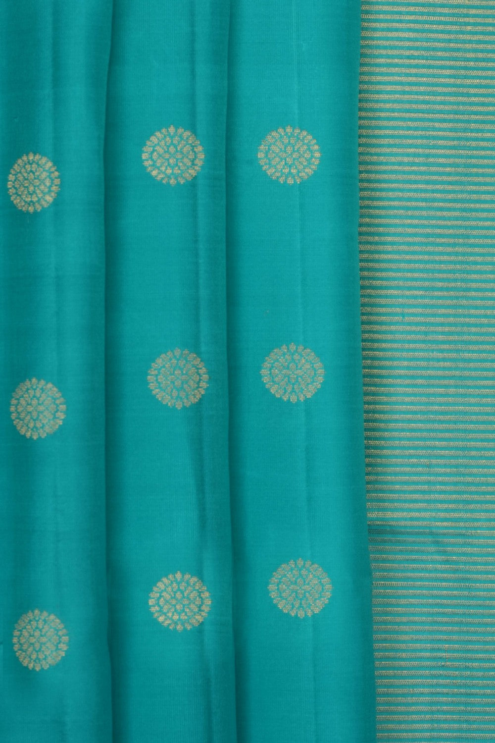 Image of Sea-Blue South Silk Saree