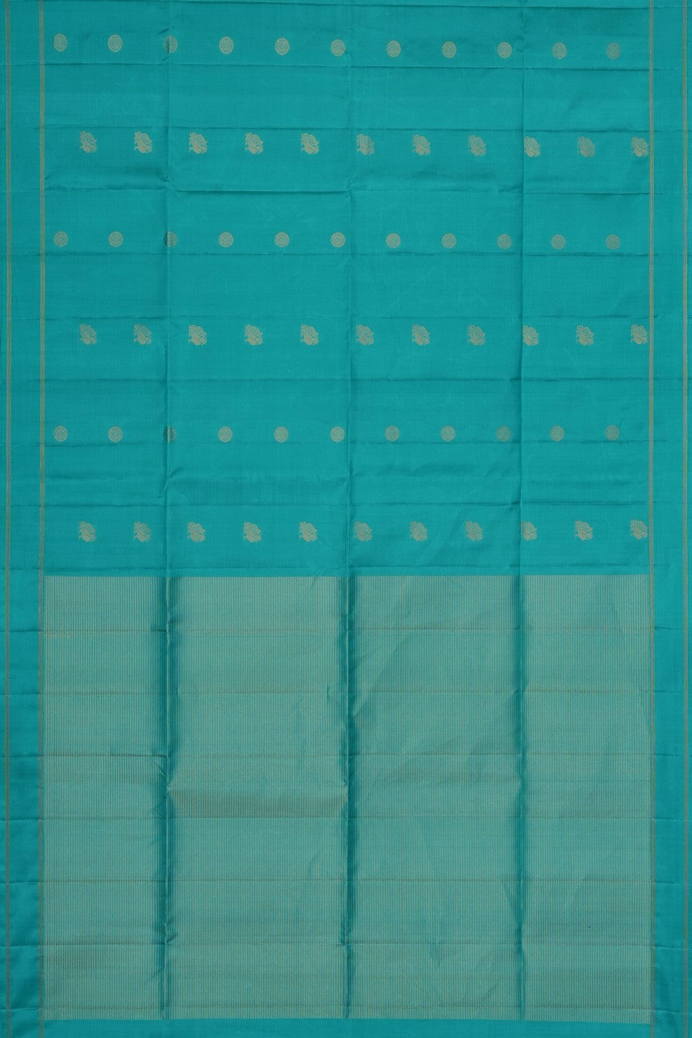 Image of Sea-Blue South Silk Saree