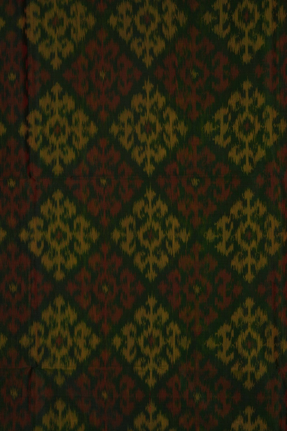 Image of South Silk-Cotton Ikat Fusion Saree