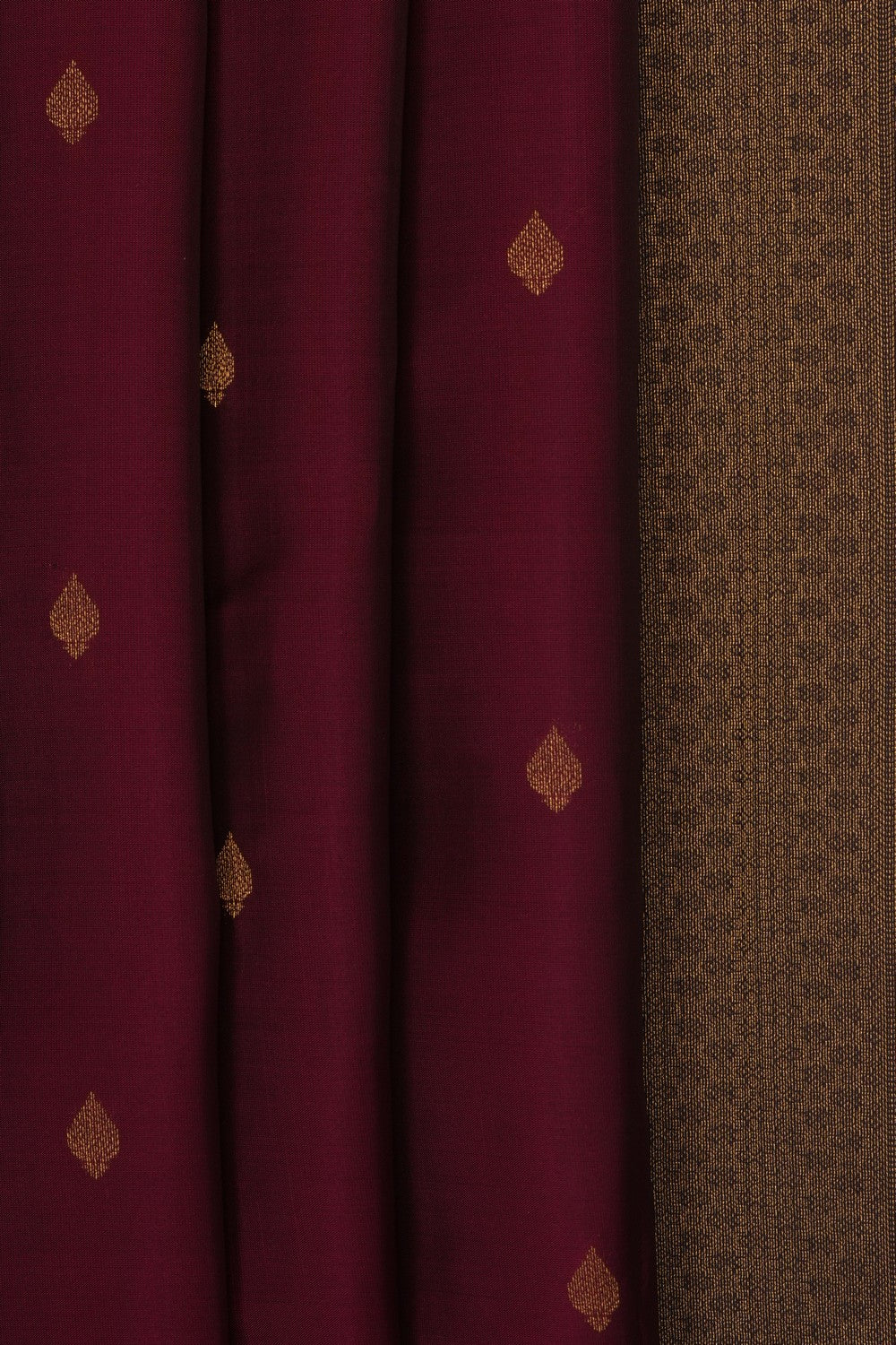 Image of Caramel Maroon South Silk Saree