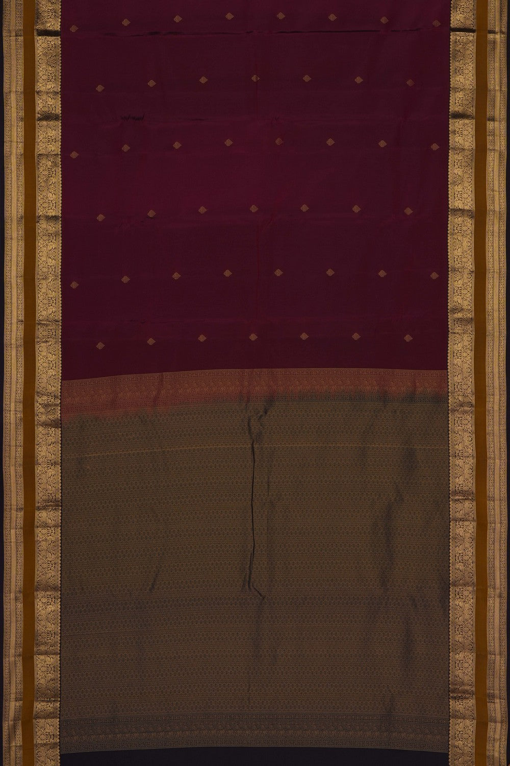 Image of Caramel Maroon South Silk Saree