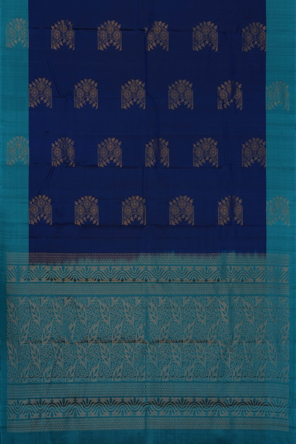 Image of Indigo Blue South Silk Saree