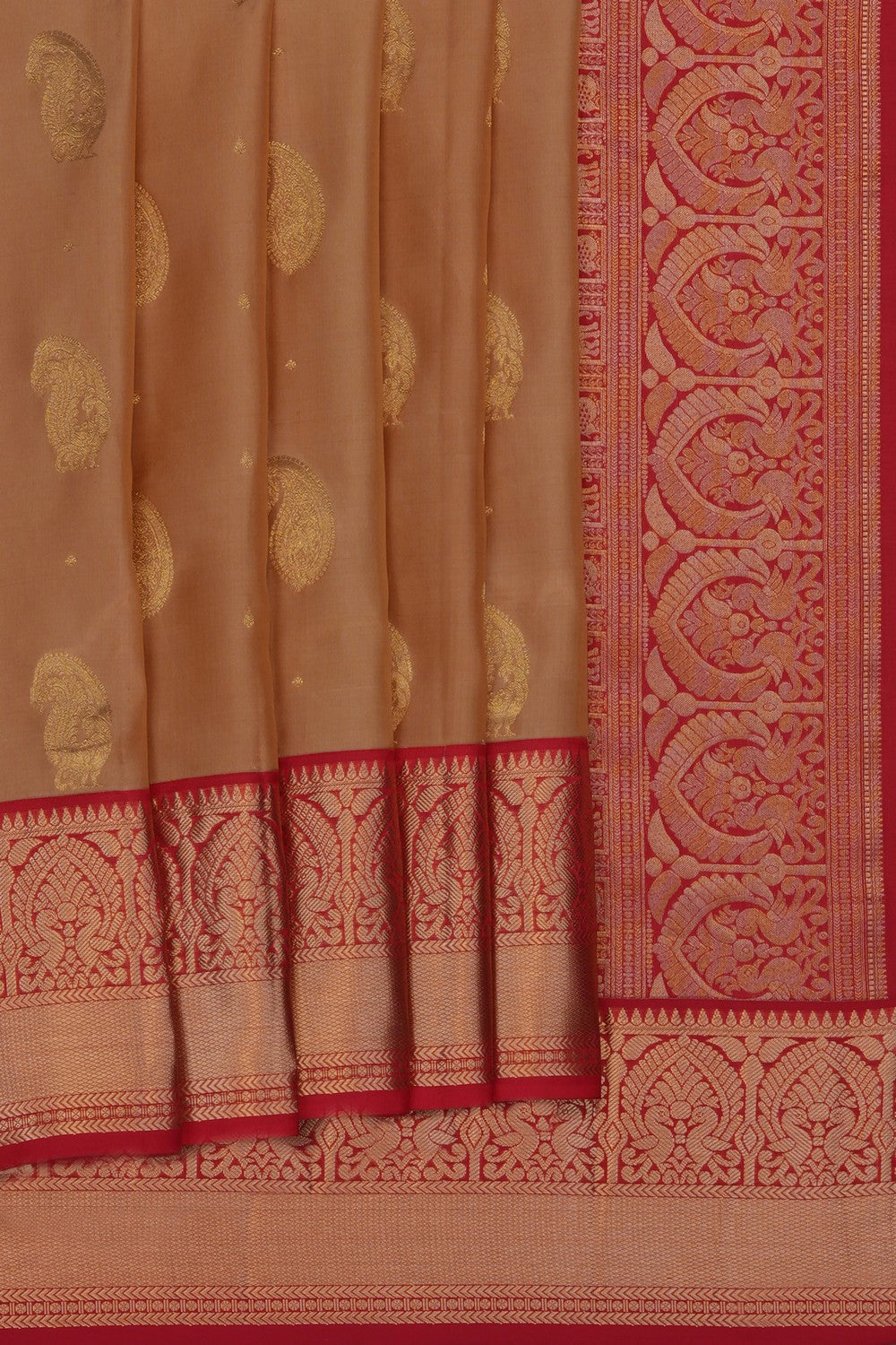 Image of Beige South Silk Saree