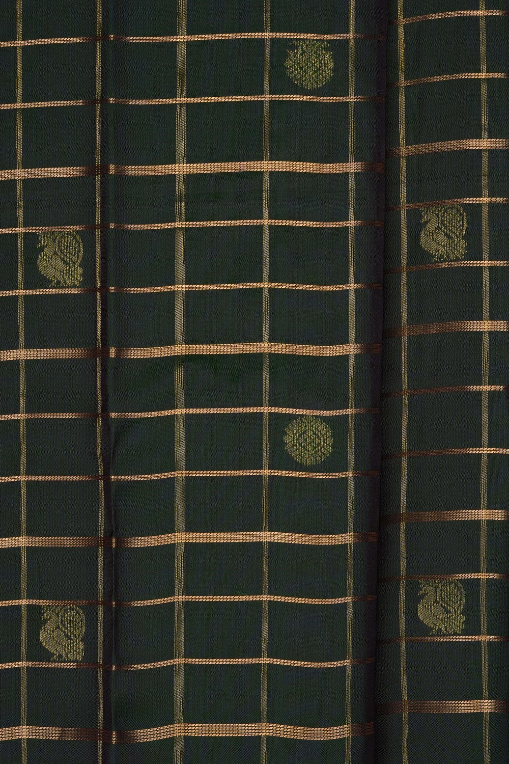 Image of Green South Silk Kattam Saree