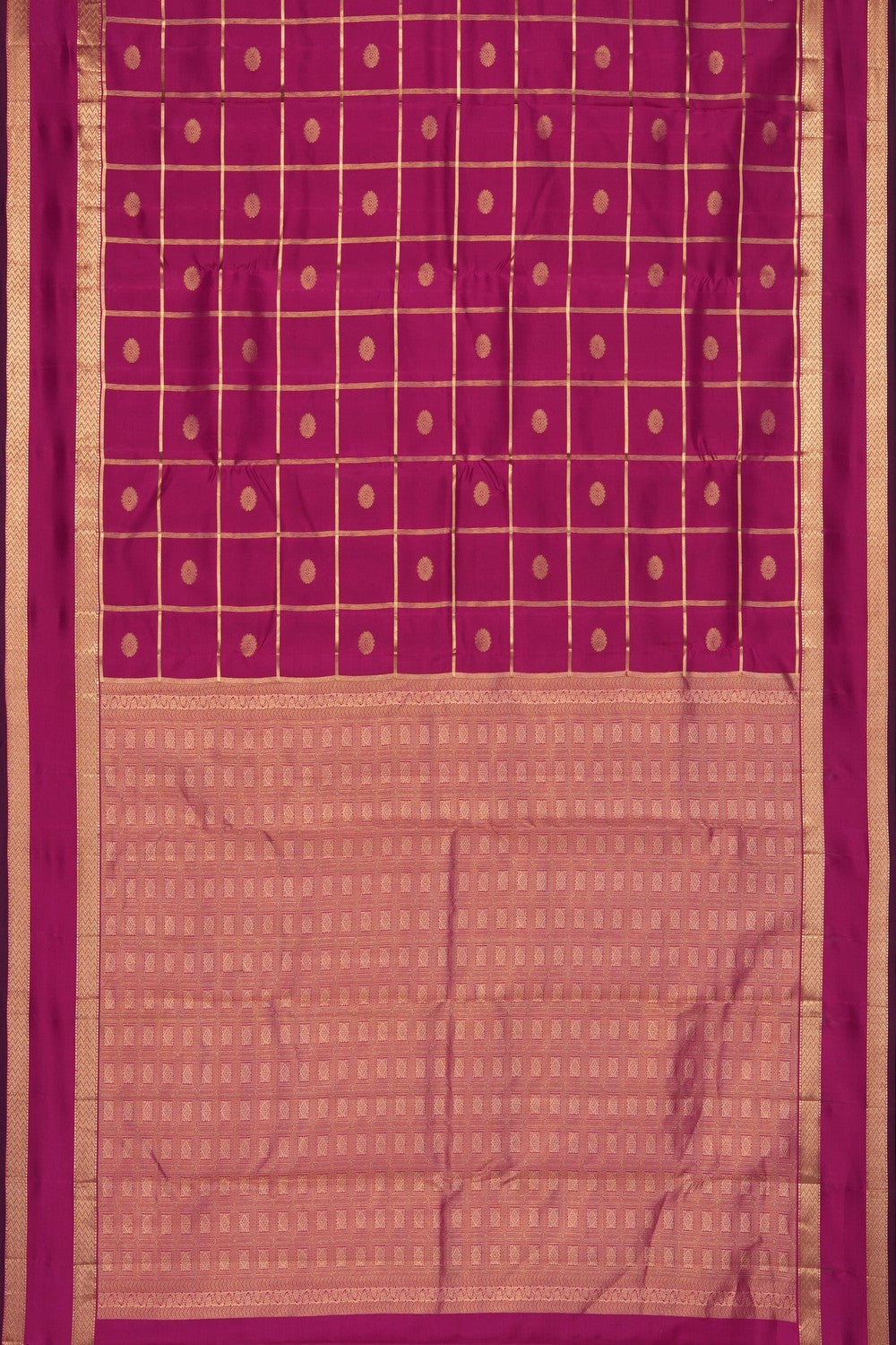 Image of Pink South Silk Kattam Saree
