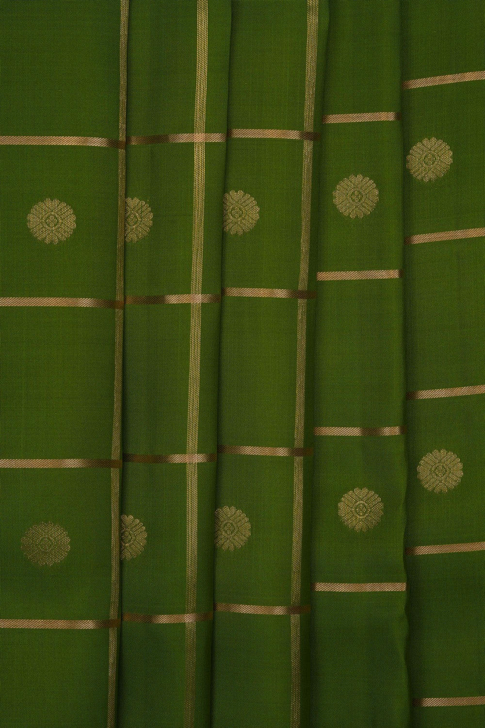 Image of Green South Silk Kattam Saree