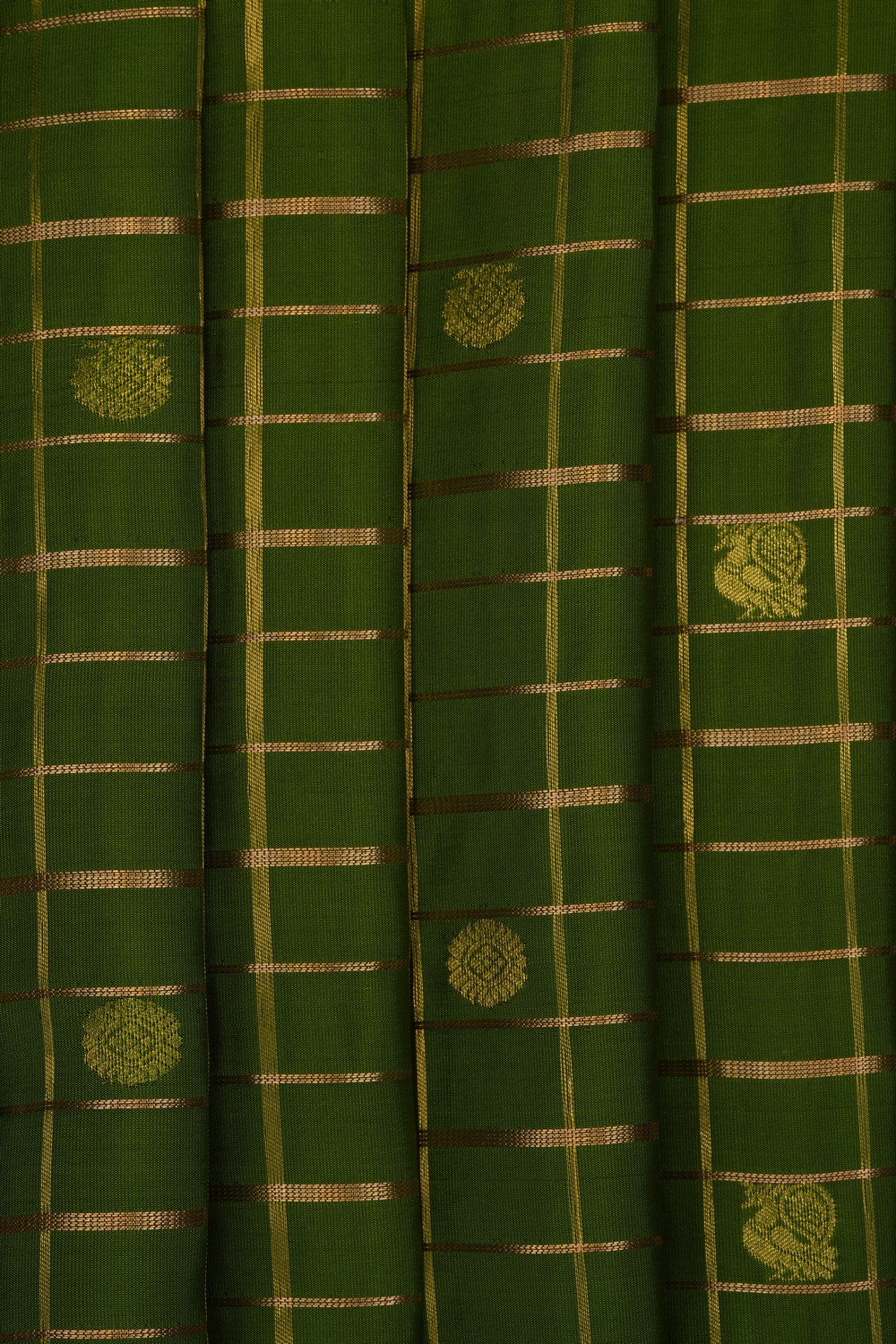 Image of Green South Silk Kattam Saree