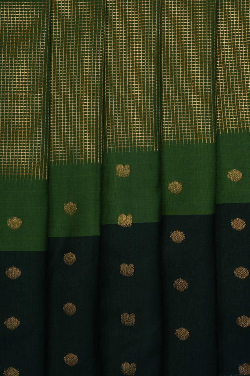 Image of Green South Silk Kattam Saree