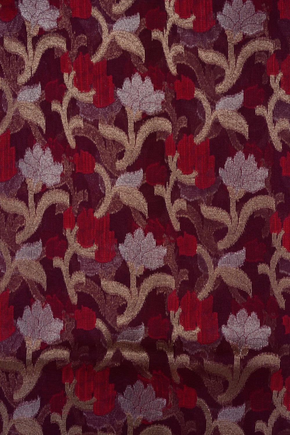 Image of Purple Kora Brocade Saree