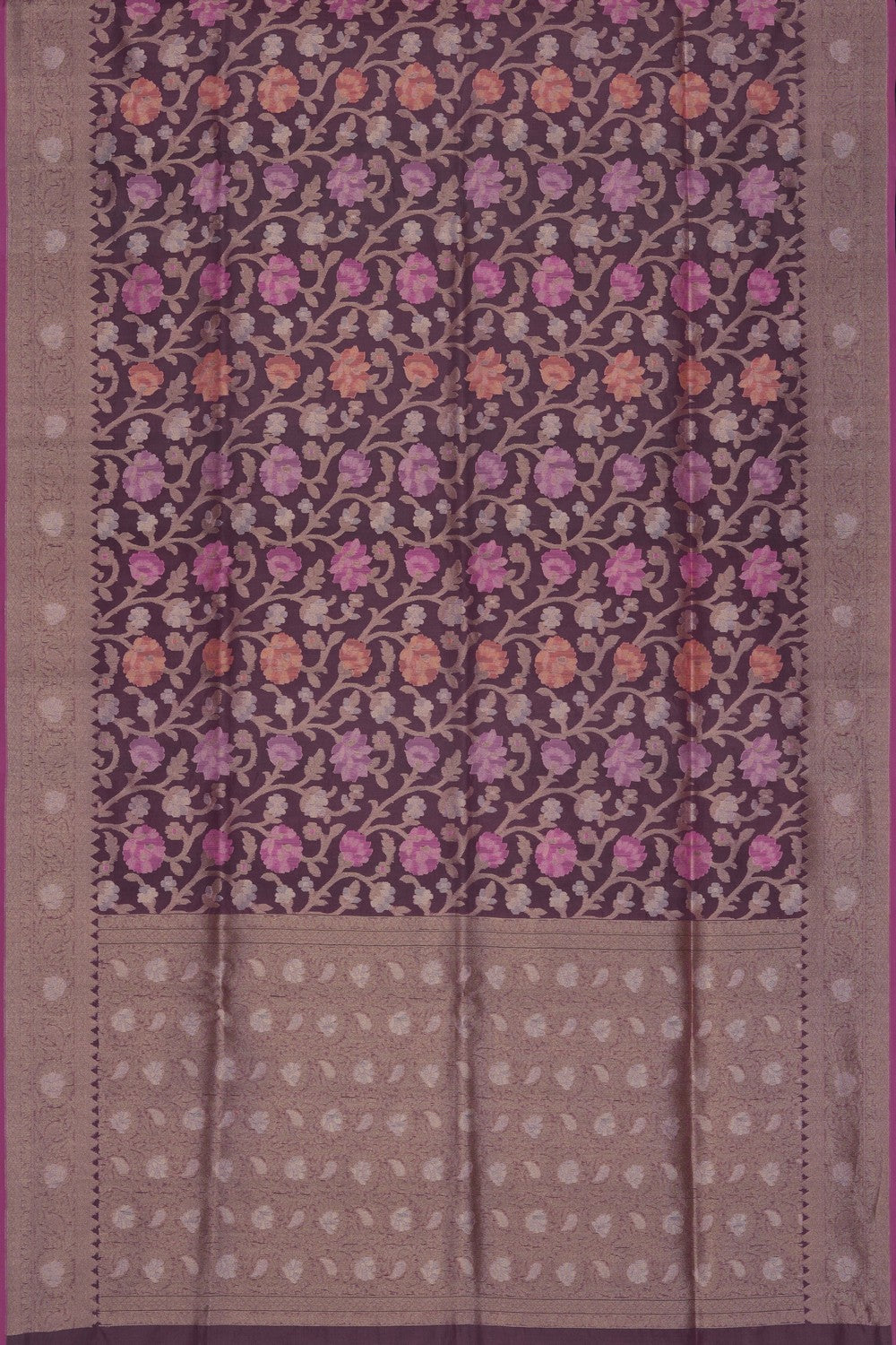 Image of Pink Kora Brocade Saree