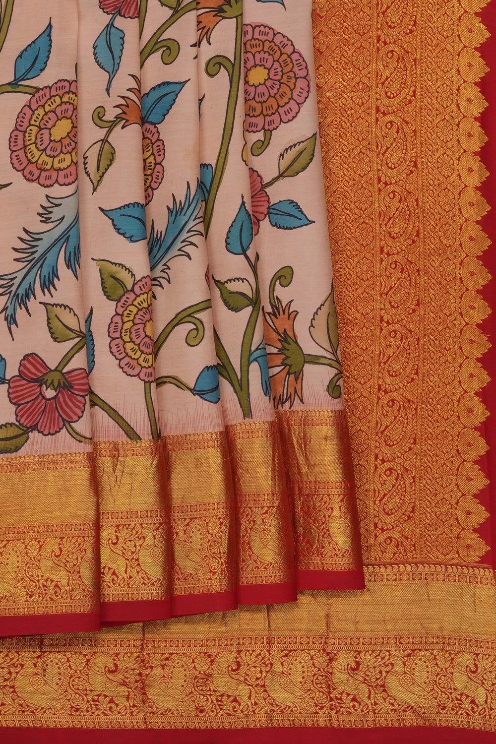 Image of Pink Kalamkari Saree