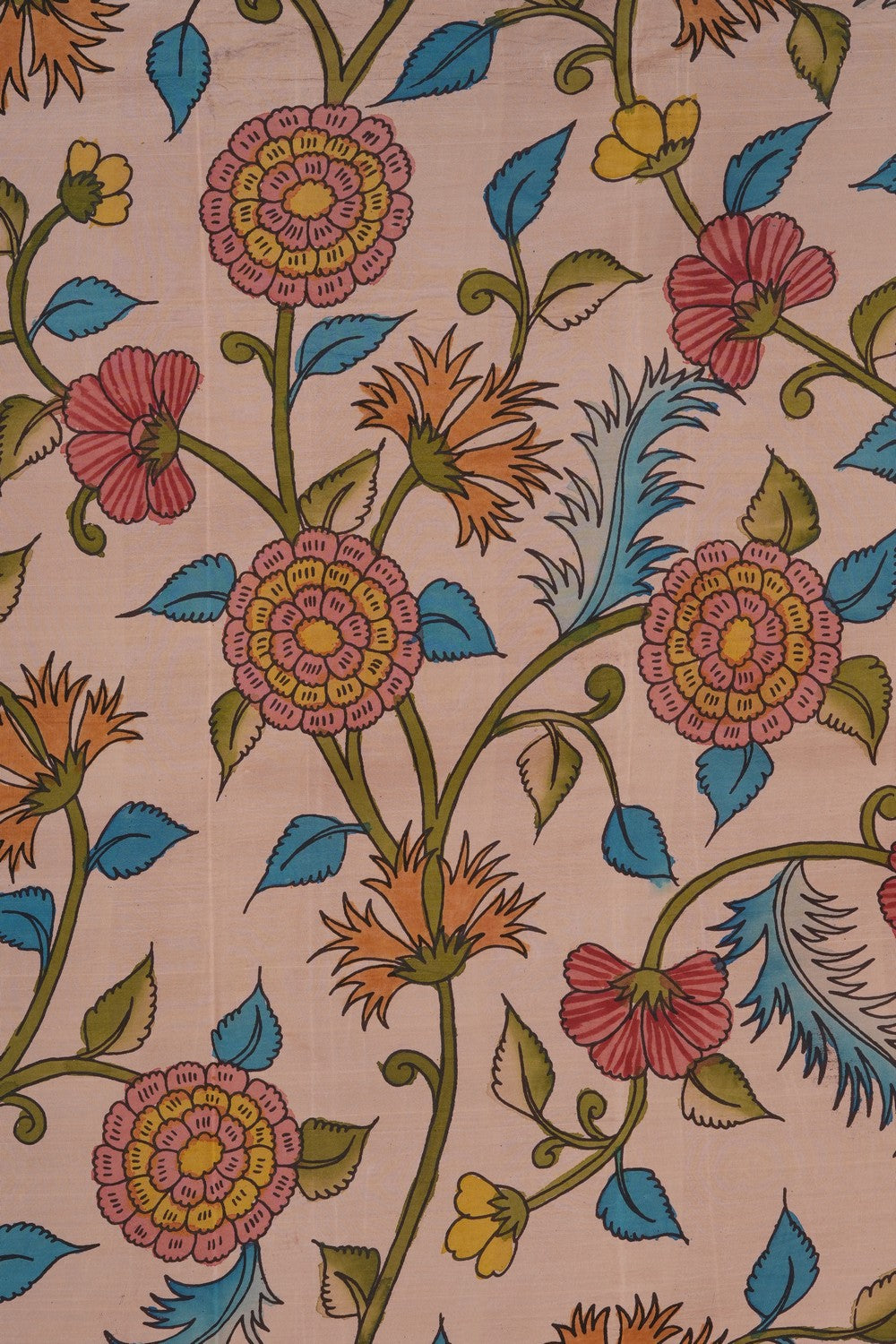 Image of Pink Kalamkari Saree