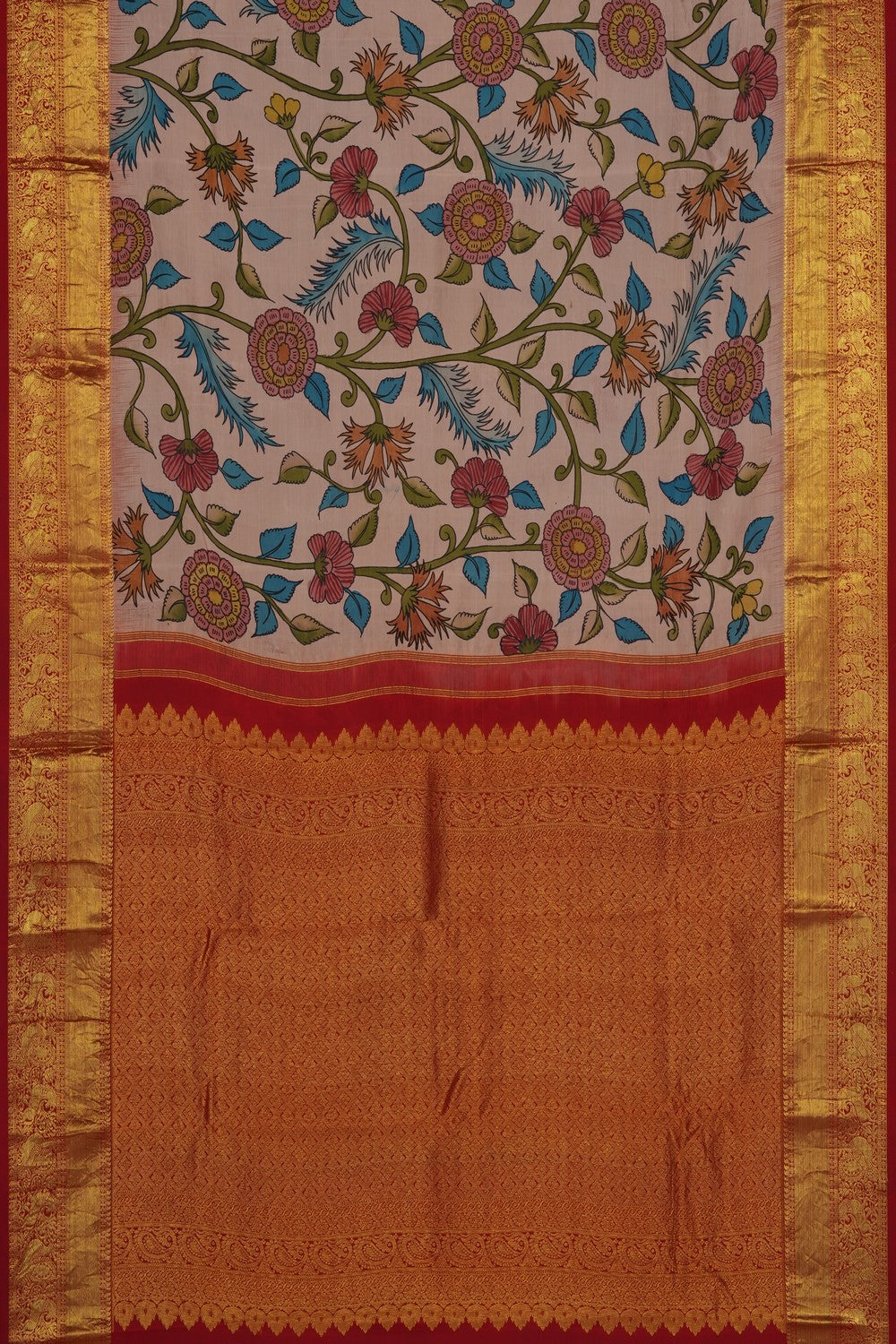 Image of Pink Kalamkari Saree
