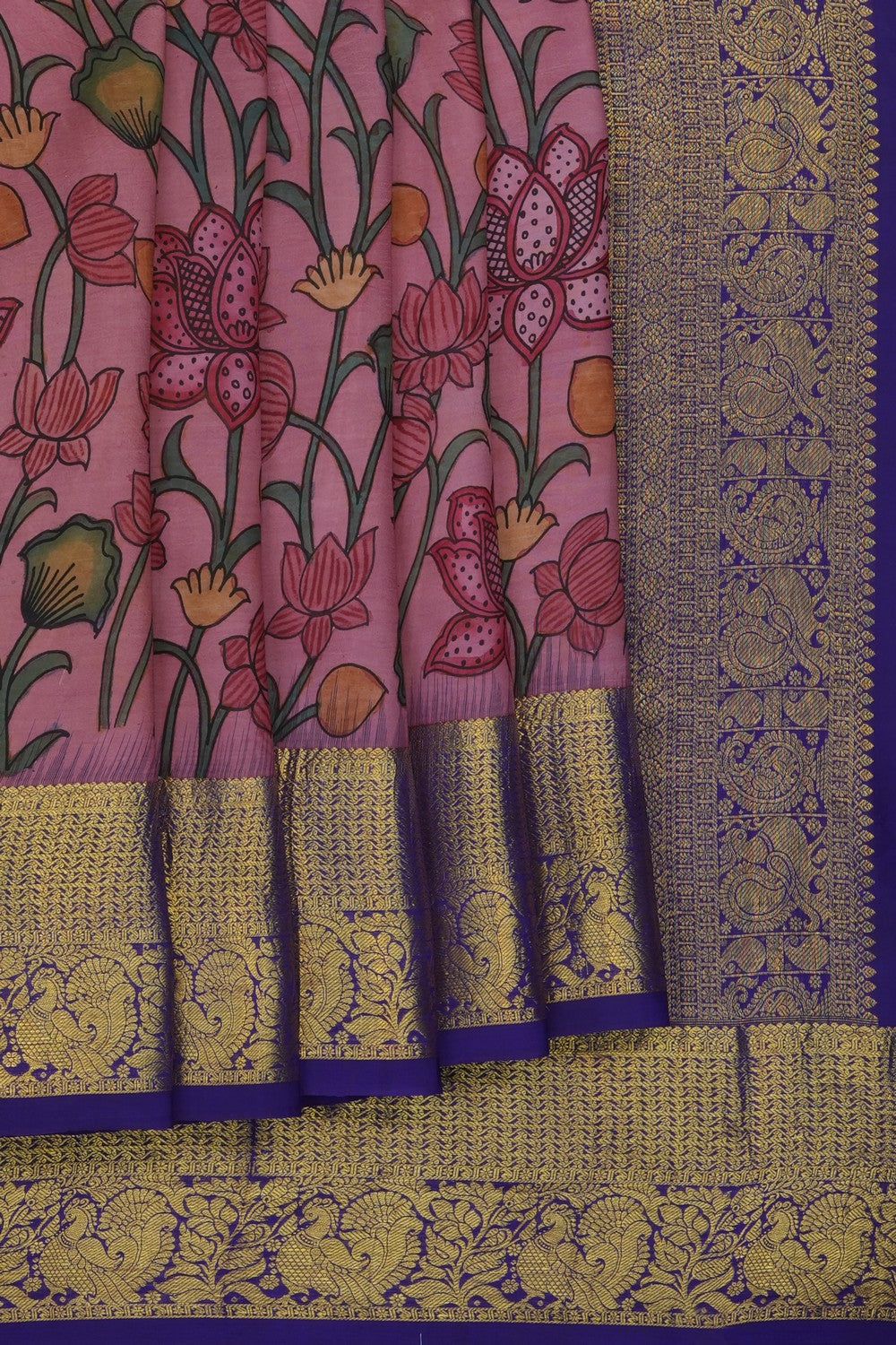 Image of Pink Kalamkari Saree