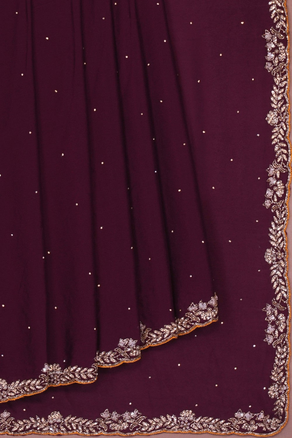 Image of Skillfully Embroidered Onto The Drape