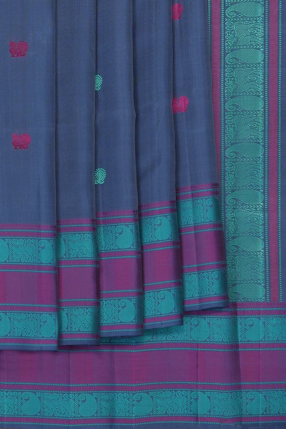 Image of Grey South Silk Saree