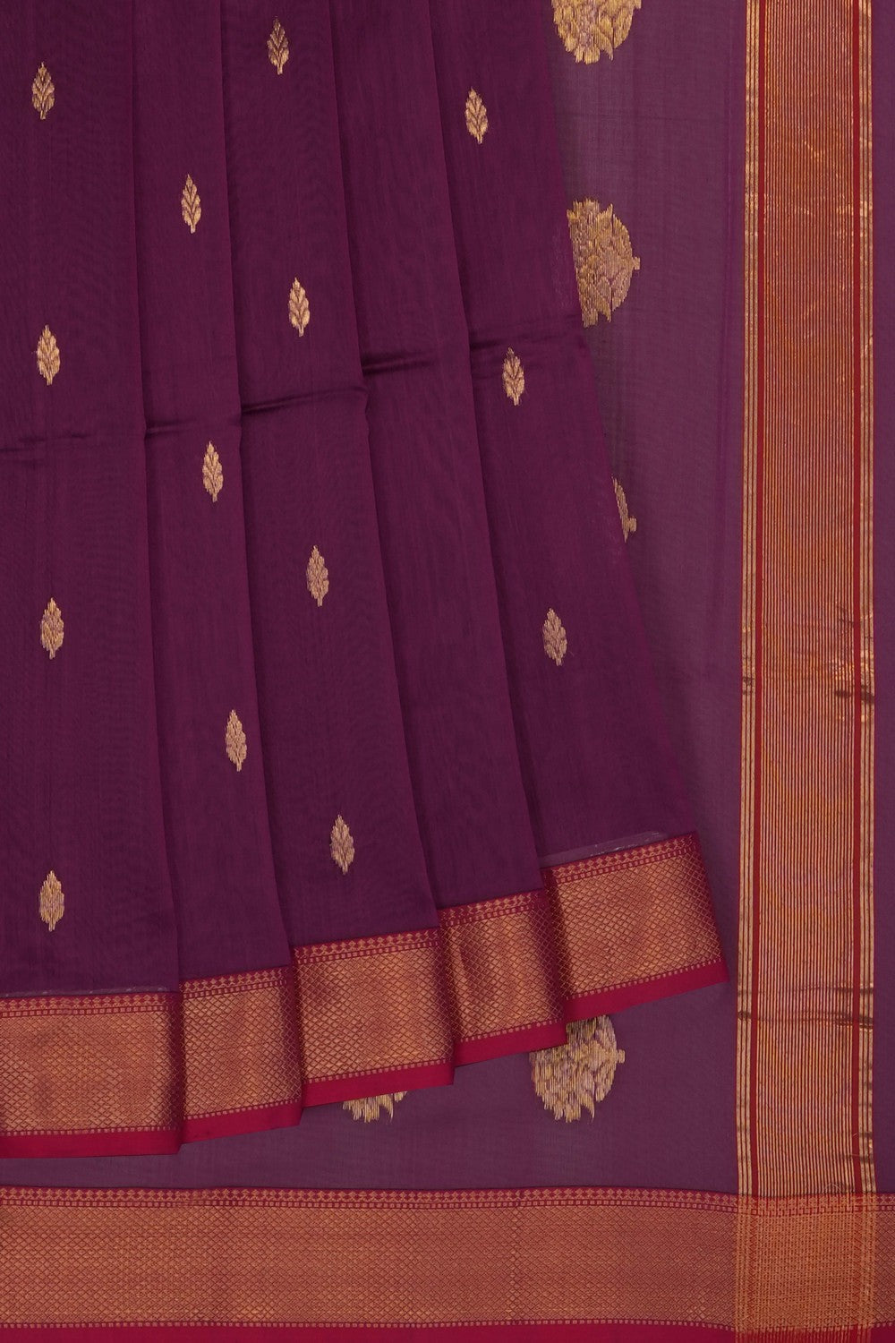 Image of Purple Maheshwari Saree
