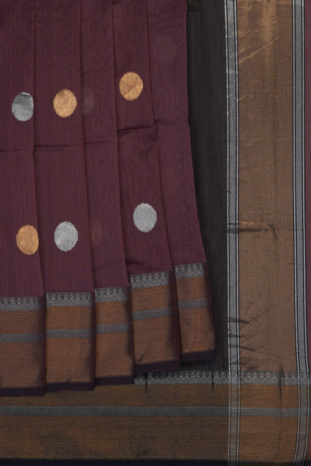 Image of Woodrose Pink Maheshwari Saree