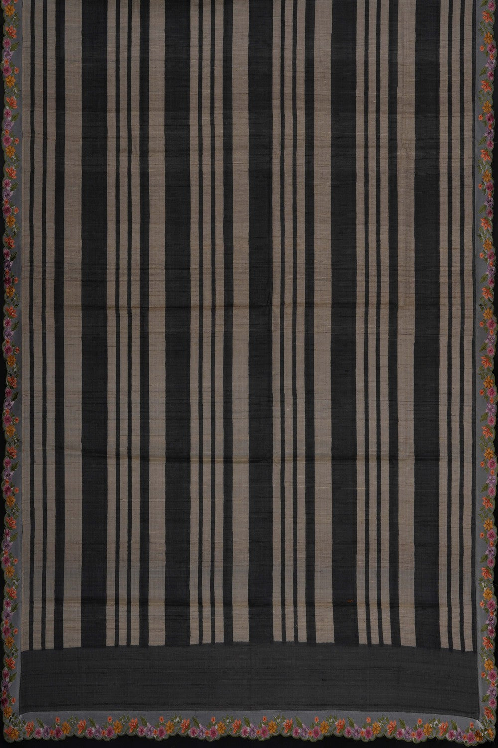 Image of Tussar Silk Saree With Beautiful Kasuti Embroidery Work