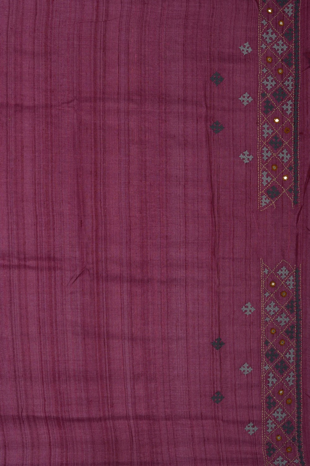 Image of Tussar Silk Saree With Beautiful Kasuti Embroidery Work