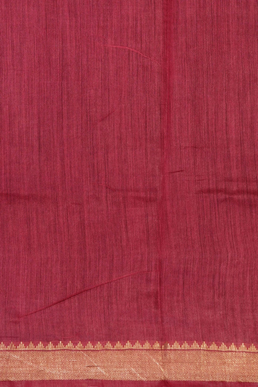 Image of Red Tussar Silk Saree