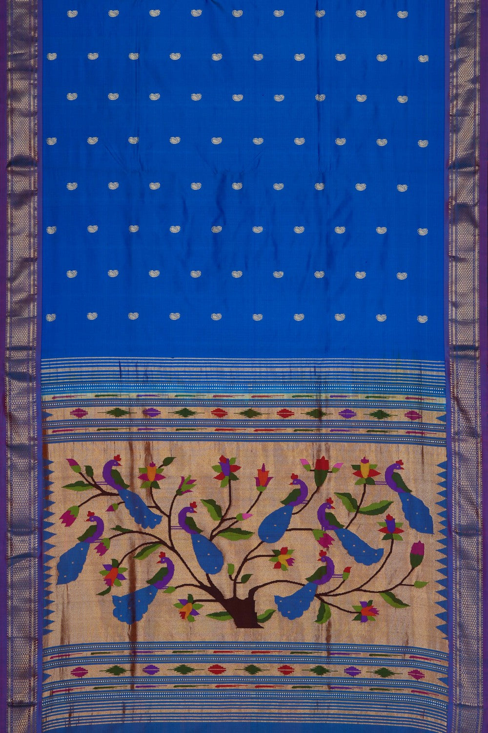 Image of Blue Paithani Silk Saree