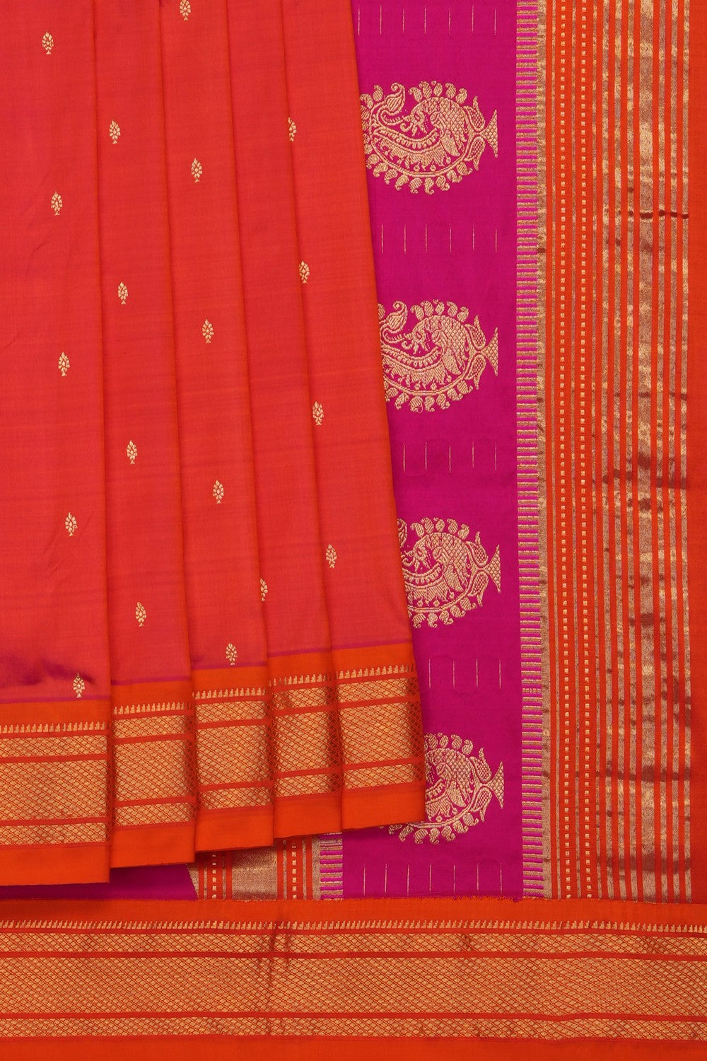 Image of Fuchsia Pink Paithani Silk Saree