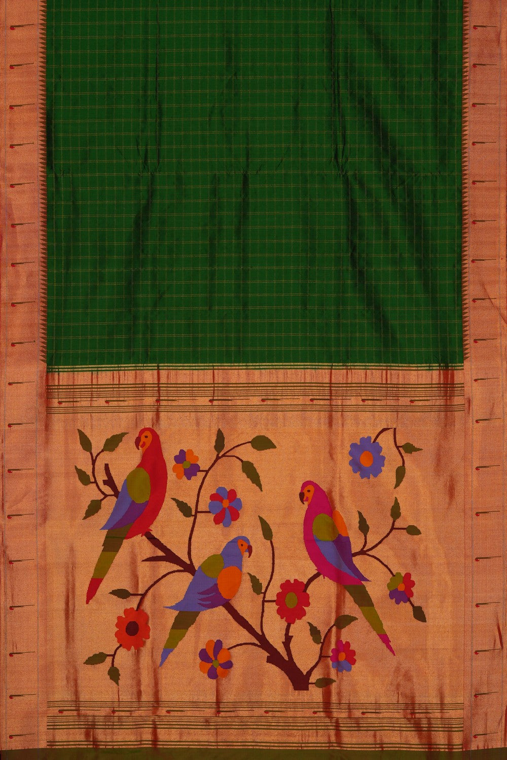 Image of Green Paithani Silk Saree