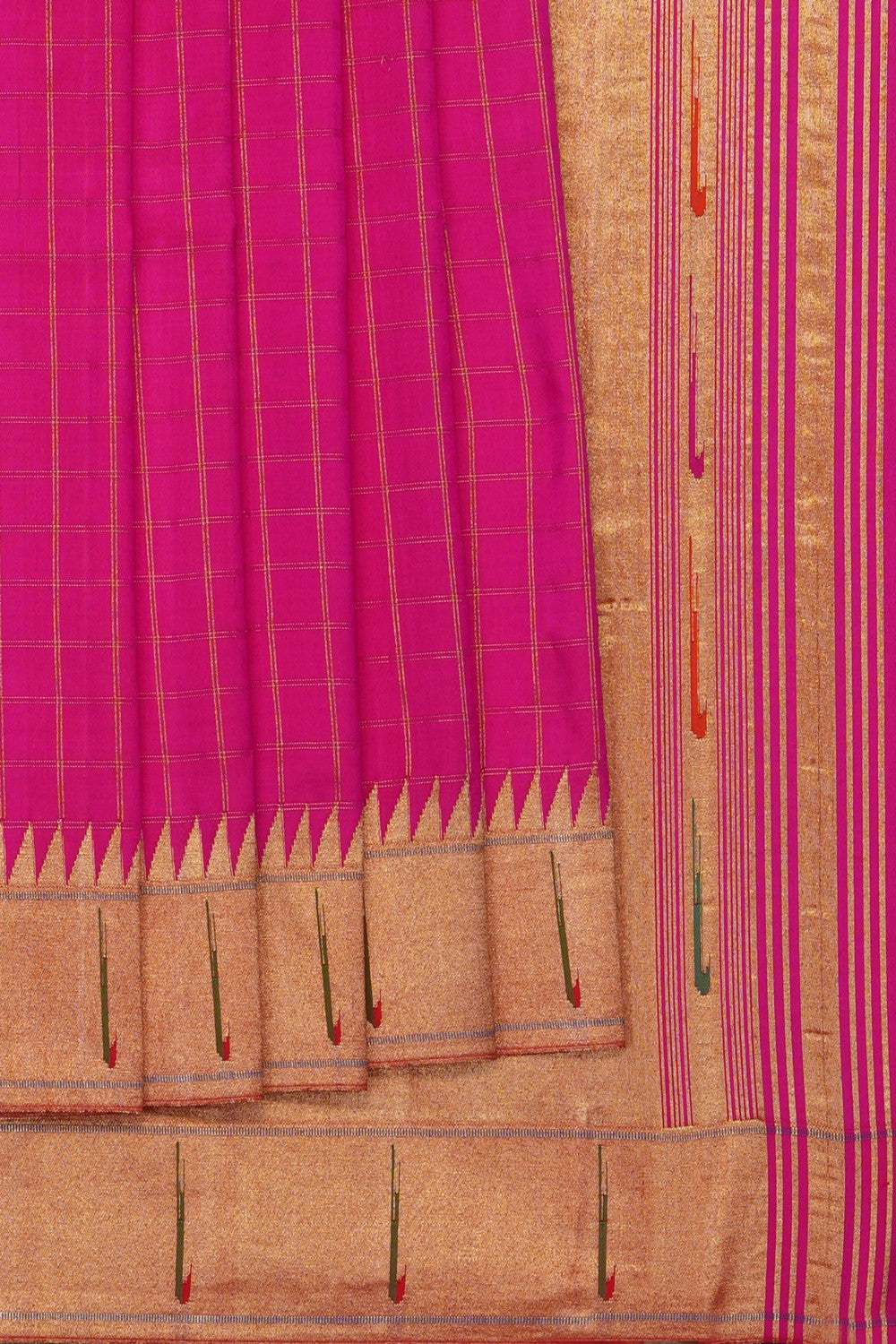 Image of Pink Paithani Silk Saree