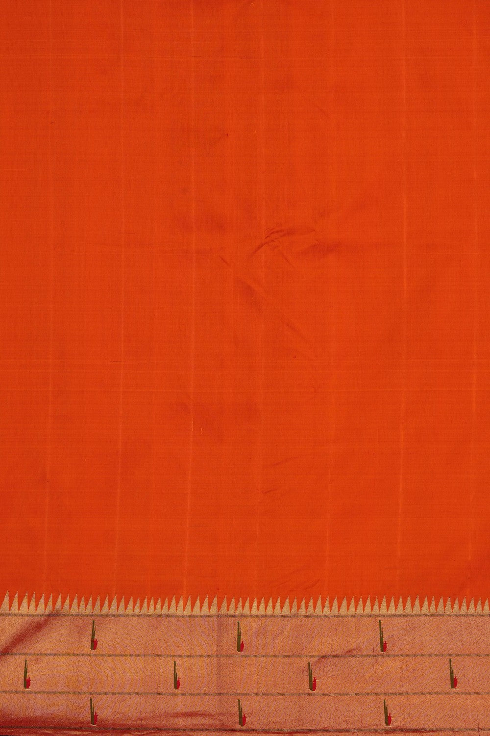 Image of Orange Paithani Silk Saree