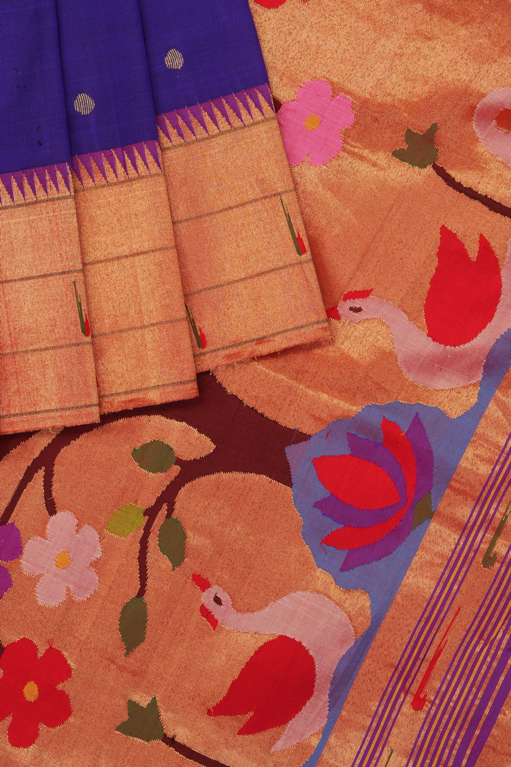 Image of Purple Paithani Silk Saree