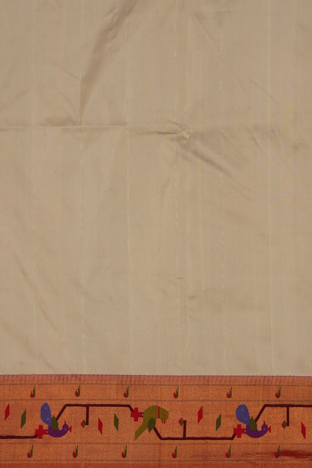 Image of Cream Paithani Silk Saree