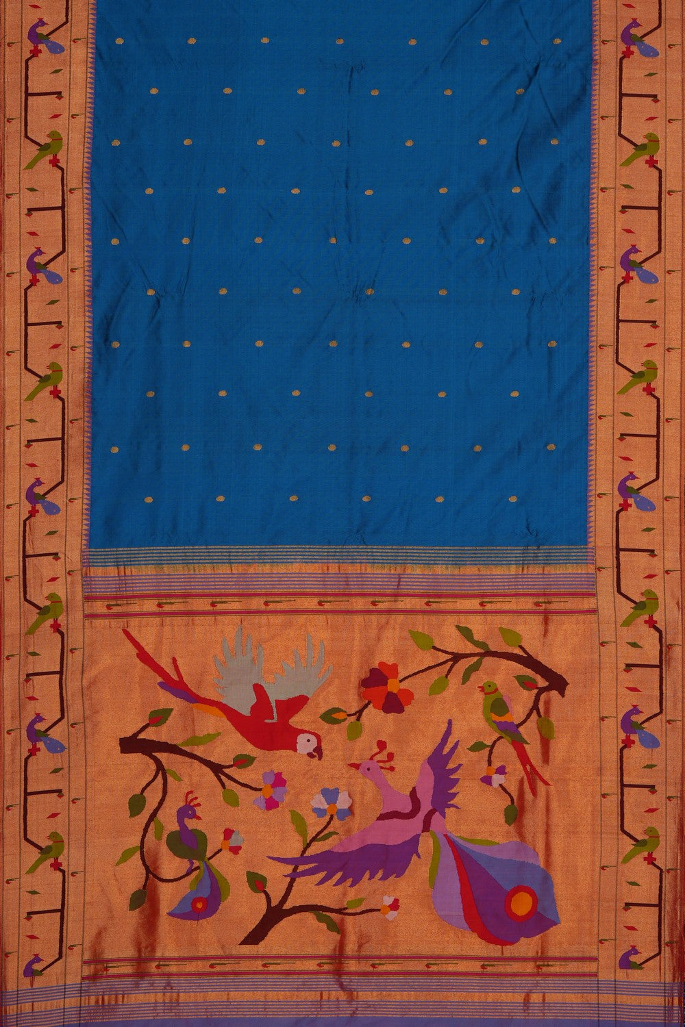 Image of Blue Paithani Silk Saree
