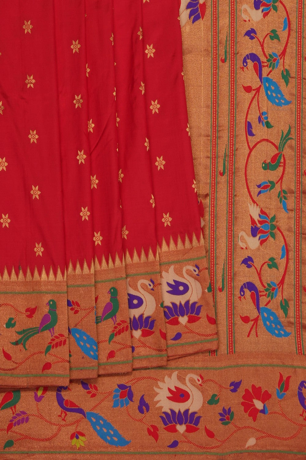 Image of Red Paithani Silk Saree