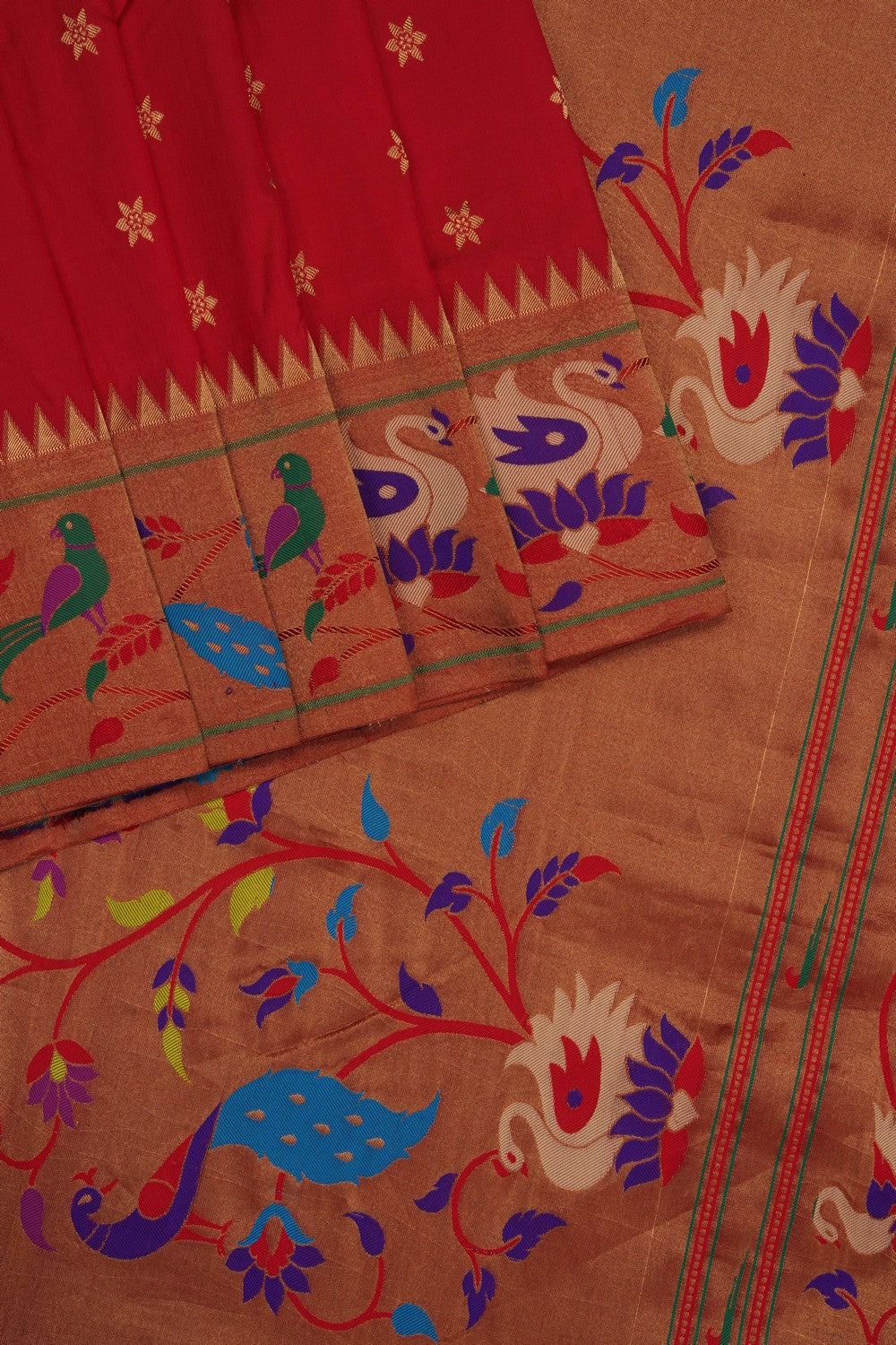 Image of Red Paithani Silk Saree