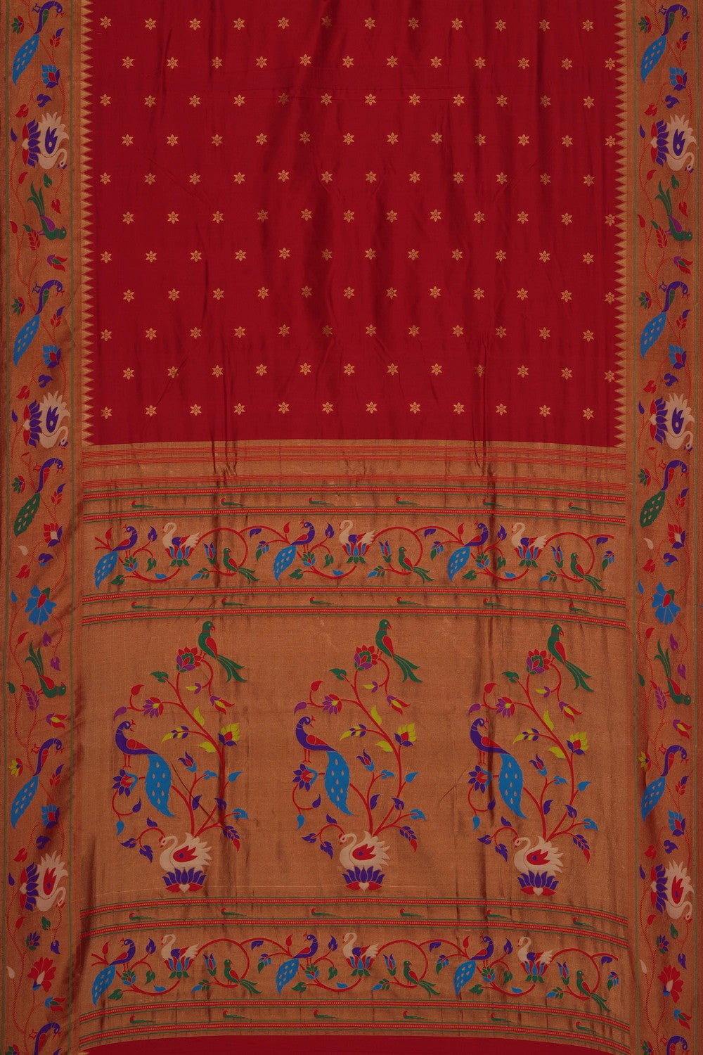 Image of Red Paithani Silk Saree