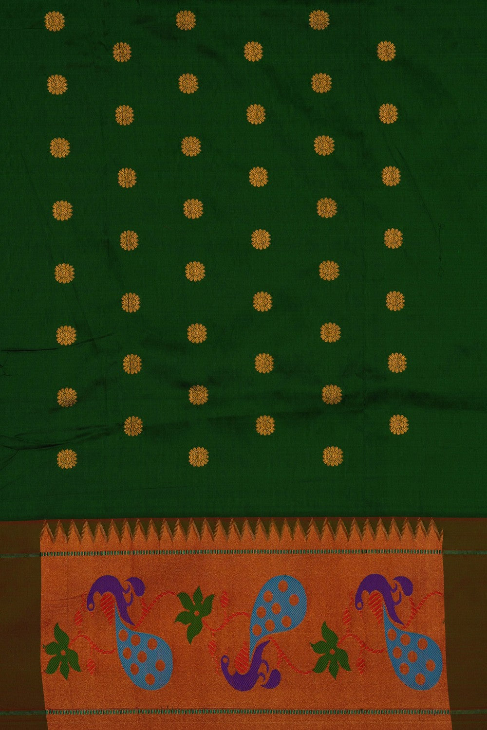Image of Green Paithani Silk Saree