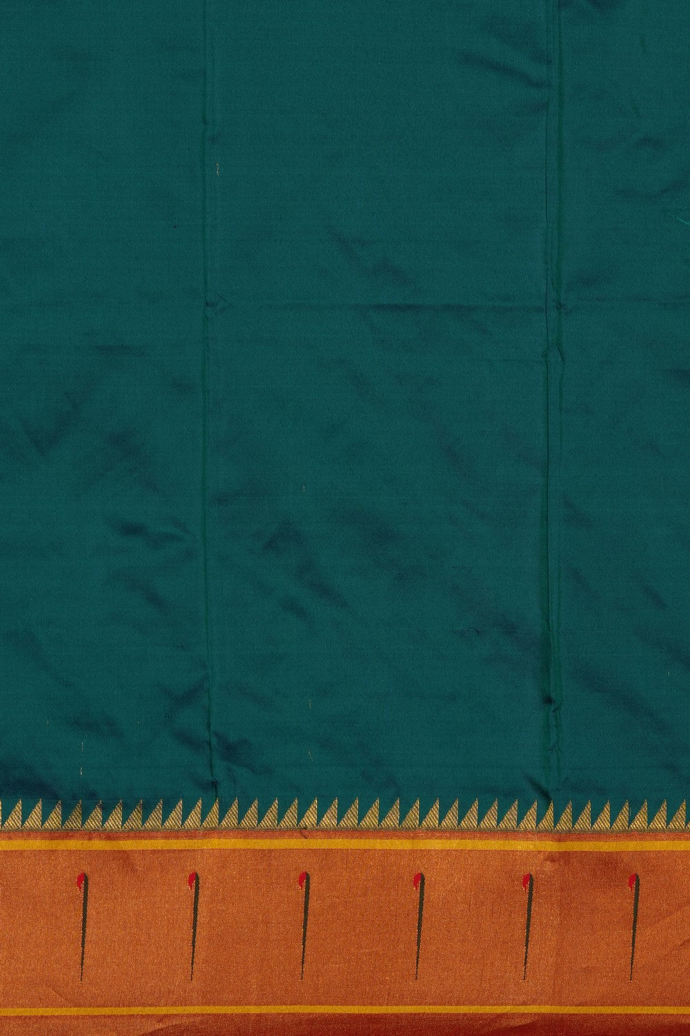 Image of Teal-Blue Paithani Silk Saree