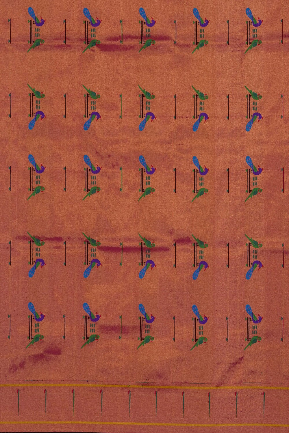 Image of Sky-Blue Paithani Silk Saree